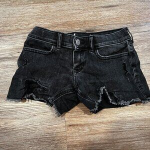 Abercrombie Kids Girls Low Rise Midi Shorts Black Size 7/8